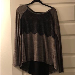 Lacy and sheer long sleeve